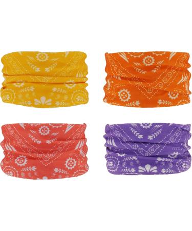 Shop Smehcf 4 Multi-Purpose Bandanas - Stylish Headbands & Face Masks for Men & Women - Breathable Reusable & Washable in Vibrant Colors - Buy Online on GoSupps.com