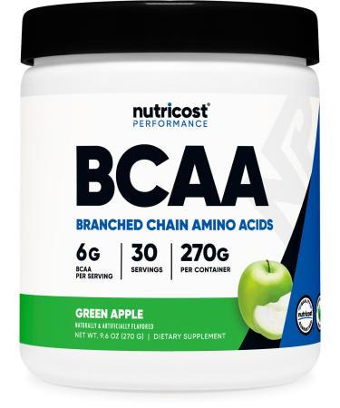 Nutricost BCAA Powder 2:1:1 (Green Apple 30 Servings) - Branched Chain Amino Acids