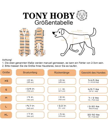 Tony Hoby Dog Suit for Men & Women - Comfortable Striped Cotton Overall for Dogs - Soft 4-Legged Sleepwear in Brown - Buy Online on GoSupps.com