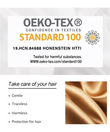 Towwnsilk Silk Skinnie Hair Bobbles - 100% Pure Mulberry Silk - Luxury Elastic Scrunchies Set of 4 (Gold) - Buy Online on GoSupps.com