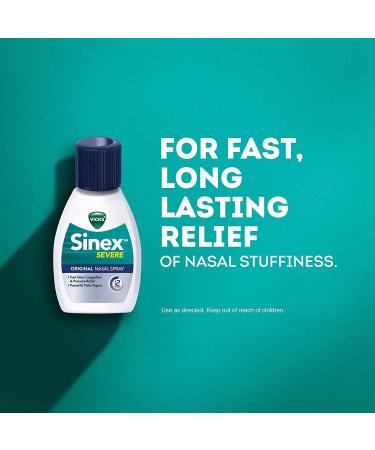 Vicks Sinex Severe Nasal Spray 0.50 oz - Pack of 3 | Fast-Acting Congestion Relief - Buy Online on GoSupps.com