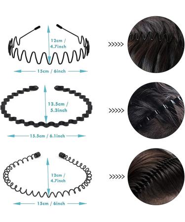 Men's Non-Slip Metal Hair Bands - 6 PCS Set for Outdoor Sports and Everyday Wear - Buy Online on GoSupps.com