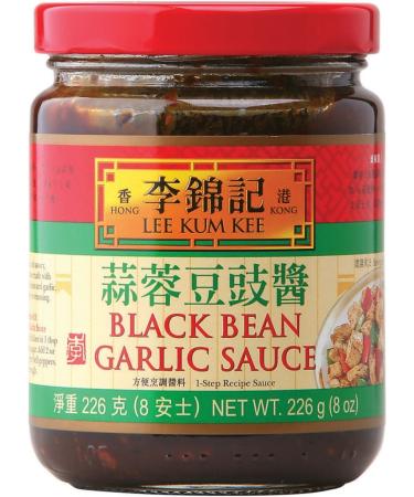 Lee Kum Kee Black Bean Garlic Sauce Glass Bottle,8 Ounce (Pack of 6)