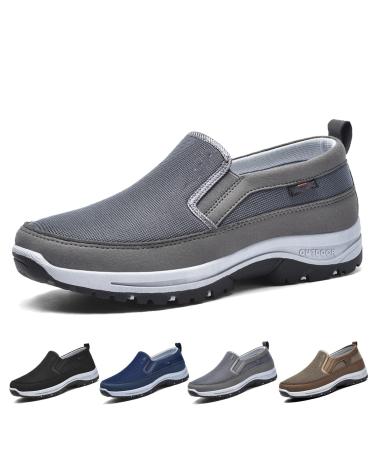 chouqin Breathable Orthopedic Travel Plimsolls Kozsly Plimsolls Orthopedic Travel Shoes for Men Comfortable Grey 10