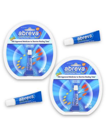 Abreva Cold Sore/Fever Blister Treatment.07-Ounce Tube (Pack of 2)