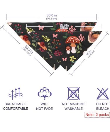 Multicolored Triangular Pet Bibs for Dogs & Cats - 2 Pack of Hollow Mushroom Snail Butterfly Designs | Small Medium & Large Size - Buy Online on GoSupps.com