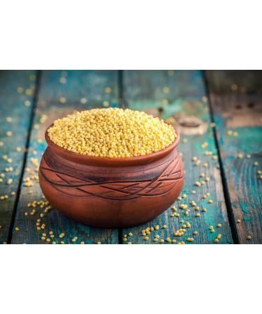 Thames Organic Millet Hulled 1kg - Certified Organic Raw Whole Grain High Fibre - GMO Free Vegan - Pack of 1 - Buy Online on GoSupps.com