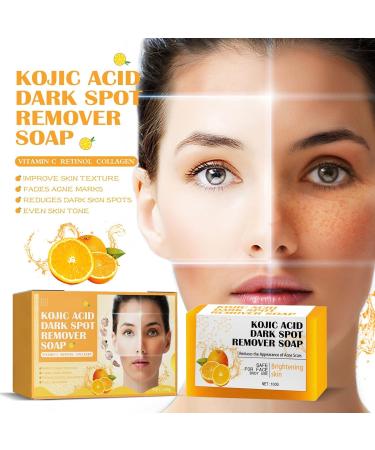 2PC Kojic Acid Soap Set - Lemon Turmeric Facial & Body Wash for Brightening & Cleansing - Buy Online on GoSupps.com