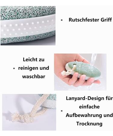 Shullin Nature Pumice Stone - Natural Foot Care & Pedicure Tool for Exfoliating Dead Skin Green Lavastein Scrub for Feet & Hands - Buy Online on GoSupps.com