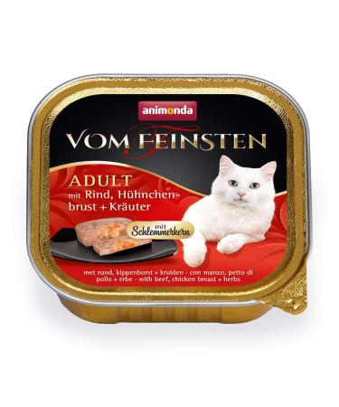 Animonda of the finest adult cat food wet food for adult cats feasts with beef chicken breast + herbs 32 x 100 g