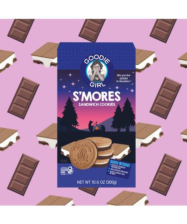 Goodie Girl Smores Sandwich Cookies - Gluten Free, Peanut Free, Egg Free, Dairy Free | Plant Based with No High Fructose Corn Syrup | Kosher | 10.6oz (Pack of 3) - Buy Online on GoSupps.com