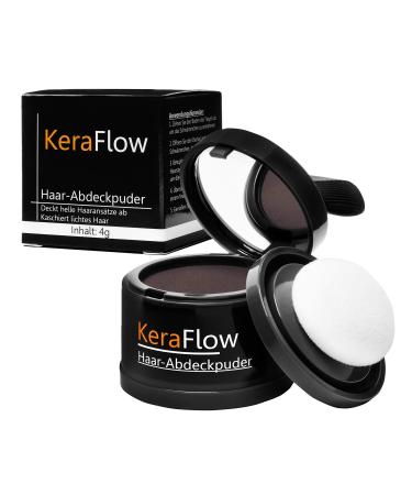KeraFlow root powder hair concealer hair thickening hair powder against grey hairline and thinning hair - 4g (dark brown) - Buy Online on GoSupps.com