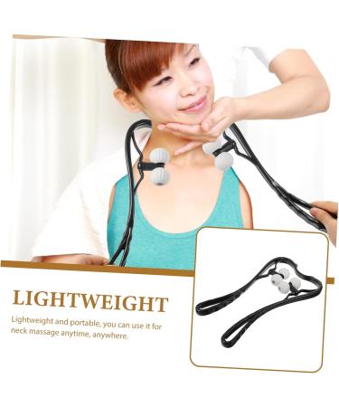 Gleavi 5-St Cervical Spine Neck Massager - Deep Acupuncture Relief Device | Manual Neck Roll & Multifunctional Massage Balls Tension Relief & Relaxation (5pcs Black) - Buy Online on GoSupps.com