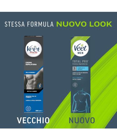 Reckitt X5 Veet For Men Hair Removal Cream for Men Sensitive Skin for Chest Legs and Arms 200 ml 5 Packs Maxi Size - Buy Online on GoSupps.com