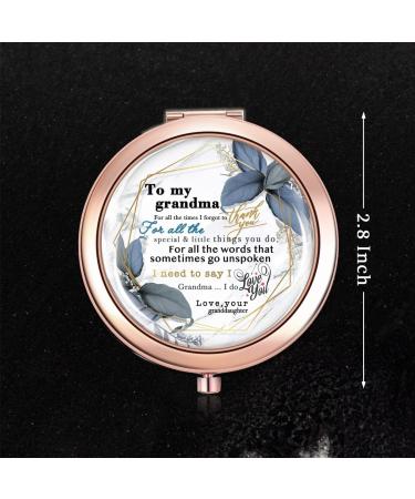 Z-Crange Grandma Birthday Gifts: I Love You Grandma Rose Gold Compact Travel Mirror - Buy Online on GoSupps.com