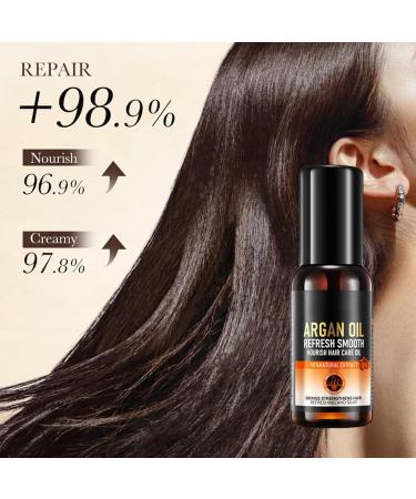 Huile d'argan bio huiles capillaires pour la croissance des cheveux renforce les m ches fragiles lisse les frisottis favorise une croissance plus paisse et plus abondante pour tous types de chev 2pcs - Buy Online on GoSupps.com