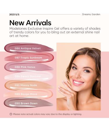Modelones Gel Nail Polish Kit With 48w UV Led Nail Lamp Starter Kit 22 Pcs Nude Pink Soak Off Nail Gel Polish Set No Wipe Base & Top Coat Bond Primer Diy Home Nail Curing - Buy Online on GoSupps.com