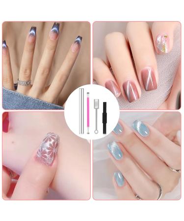 4Pcs Cat Eye Nail Magnet Set - Double-Head Tool for Gel Polish Art | Strong Suction & DIY Manicure | Perfect for Salon & Home Use - Buy Online on GoSupps.com