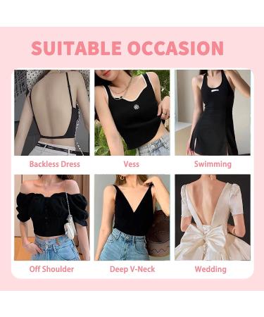Breathable Boob Tape Breast Sling for A-E Cups | Waterproof & Sweatproof Athletic Support Tape | Includes 10 Disposable Fashion Breast Patches in Beige - Buy Online on GoSupps.com