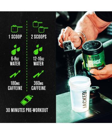 Jacked Factory Nitrosurge Pre-Workout in Grape & BCAA in Fruit Punch for Muscle Building and Recovery - Buy Online on GoSupps.com