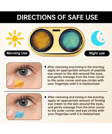 AOAO Anti-Wrinkle Firming & Brightening Eye Cream Day & Night Treatment with Niacinamide Smooth & Lift for Dark Circles Puffiness and Wrinkles Gift Set 15ml/0.5fl.oz - Buy Online on GoSupps.com