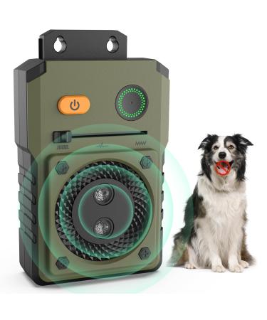 Anti Barking Device for dogs Auto Stop Barking Dog Device Rechargeable Ultrasonic Dog Barking Control IPX4 Ultrasonic Dog Barking with 50FT-3 Levels Bark Stopper for Dog Safe Sonic dog Barking Control Green#1107GRFSTX
