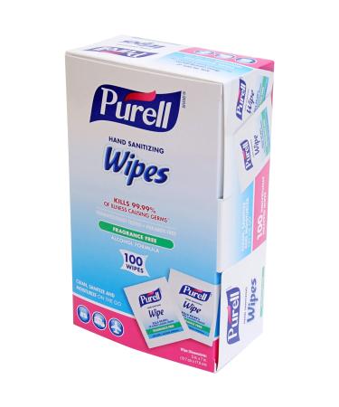 Purell Premoistened Sanitizing Hand Wipes,Fragrance Free, 100/Box - Buy Online on GoSupps.com