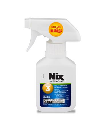 Nix Lice & Bed Bug Killing Spray for Home, Bedding & Furniture, 5 fl oz Lice Control Spray