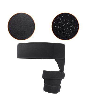 Adjustable Hip Thigh Brace for Sciatica Pain Relief - Compression Support Wrap for Men & Women - Fits Right & Left Leg - Black - Buy Online on GoSupps.com