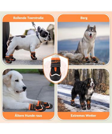 Slowton Dog Shoes - Breathable Protective Boots for Small Medium & Large Dogs | Non-Slip Sole & Adjustable Reflective Velcro | Size 6 (Width 6.5 cm) - Buy Online on GoSupps.com