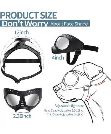 Large Breed Dog Goggles - Windproof & Snowproof Eye Protection for Outdoor Activities (Large) - Buy Online on GoSupps.com