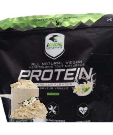 iRide All Natural Vegan Protein Powder - Sugar Free Plant-Based Post Workout Formula | 28 Servings Vanilla - Non-GMO - Buy Online on GoSupps.com