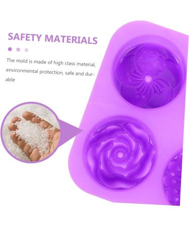 OUNONA Silcone Molds 7 Pcs Handmade Soap Mold Silicone Soap Cajas para Handmade Silicone Mould Silicone Tools Silicone Rose Mold Silicone 4- Hole Purple Silica Gel Chocolate Flower Model 3X16.6X16.6CMx7pcs - Buy Online on GoSupps.com