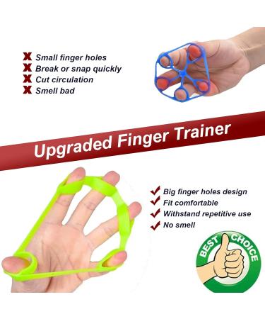 Silicone Finger Trainer 6 Pack | Finger Stretcher Rings for Strength & Pressure Relief | Climbing Hand Trainer - Buy Online on GoSupps.com