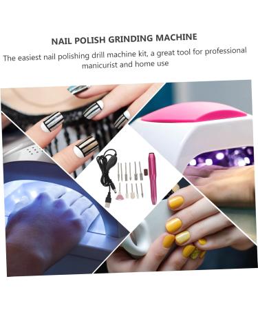Beatifufu 1set Nail Polisher Manicure Grinder Manicure Kit Nail Drill Bit Gel Nailpolish Professional Pedicure Kit Nail Bits Gel Nail Kit Electric Nail File Electric Nail Drill Aluminum 13x2.5cm Rosy - Buy Online on GoSupps.com