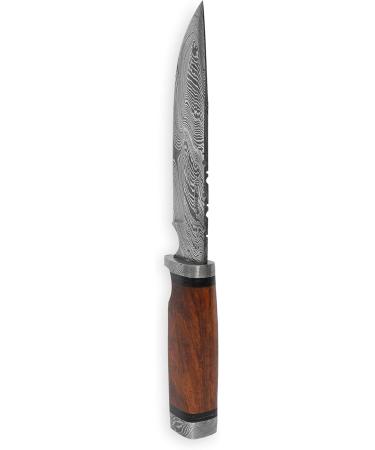 Perkin Damascus Hunting Knife with Sheath - Premium Hunting Knife for Outdoor Adventures - Model 2213 - Buy Online on GoSupps.com