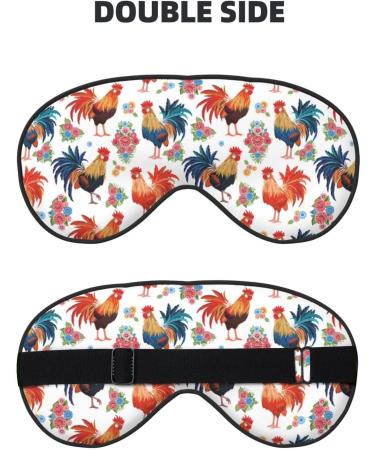 Buy Adjustable Double-Sided Roosters and Flowers Sleep Mask | Soft Eye Covers for Better Sleep Shade & Reduced Eye Edema - International Shipping Available - Buy Online on GoSupps.com