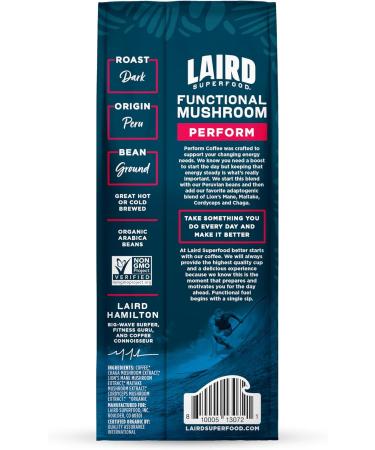 Laird Superfood Dark Roast Ground Mushroom Coffee - Buy Online on GoSupps.com