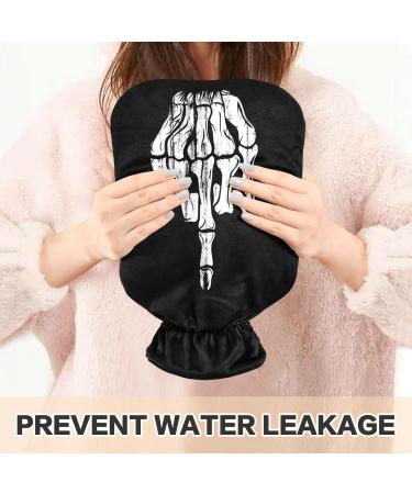 Naanle 2L Hot Water Bottle - Skull Design for Cramps & Pain Relief | Transparent Handheld Heat Therapy - Buy Online on GoSupps.com
