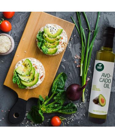 NBF 100% Pure Avocado Oil Extra Virgin 8.8 Oz - Cold Pressed Non-GMO Cooking Oil - Keto & Paleo Friendly - 8.79 Fl Oz (Pack of 1) - Buy Online on GoSupps.com