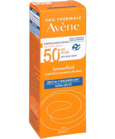 Avene Sun Fluid SPF 50+ Fragrance-Free | Buy 50ml Sunscreen for All Skin Types - International Shipping Available - Buy Online on GoSupps.com