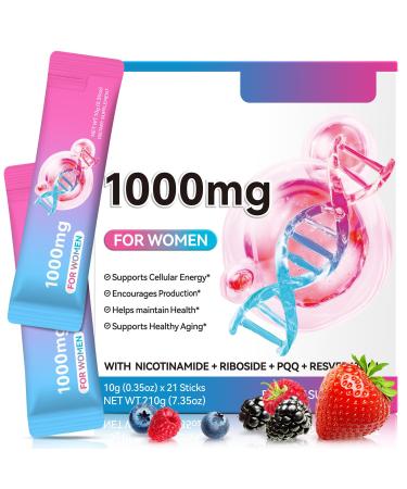 LEISGOTO 1000mg High-Potency Liquid Supplement with Nicotinamide Riboside PQQ Resveratrol Helps Maintain Health for Women & Men