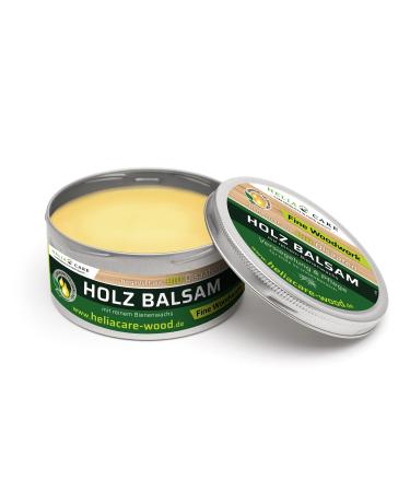 Heliacare Premium Bio Wood & Furniture Balsam/Wood Butter (*) for furniture maintenance and wooden workers with real beeswax in food quality (balm 300ml)