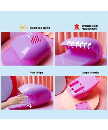 Portable Nail Dryer - Cooling Fan for Quick Drying of Nail Polish (Violet) | Ideal for Home and Salon Use - Buy Online on GoSupps.com