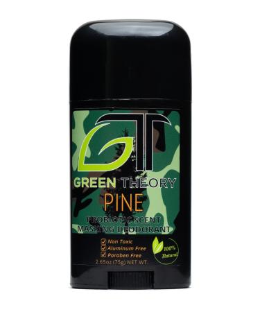 Green Theory Pine Probiotic Natural Deodorant - Aluminum Free  Hunting - 2.65 Ounce Stick