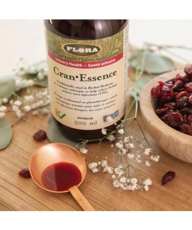 Flora Health Cran Essence Traditional Herbal Liquid Blend - Urinary Health Support - Full Spectrum Blend of Hawthorn & Hibiscus + 7 Herbs in a Base of Cranberry Juice Concentrate Daily Tonic - 500mL - Buy Online on GoSupps.com