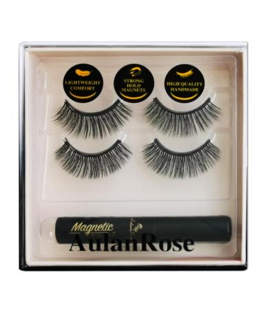 Magnetic Eyelashes Natural Look - Magnetic Lashes with Eyeliner 60 Wears Reusable Volume Faux Mink Lashes Round Cruelty-Free & Vegan
