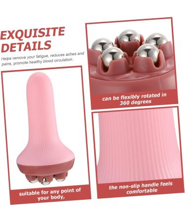 Minkissy 2-Piece Massage Roller Set | Body & Face Derma Roller Massager | Deep Pink Leg & Hand Hold Massagers | International Shipping Available - Buy Online on GoSupps.com