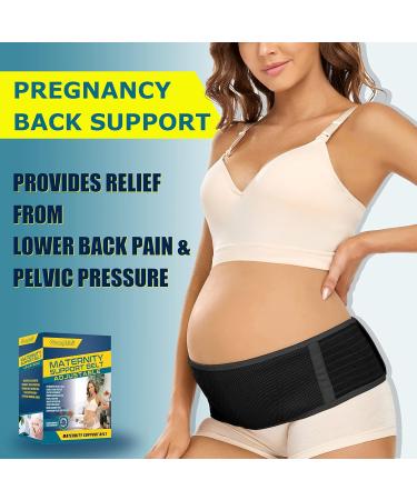 ChongErfei Pregnancy Belly Band Maternity Belt - Black Plus Size - Back Support and Abdominal Binder for Pregnancy Recovery - Buy Online on GoSupps.com