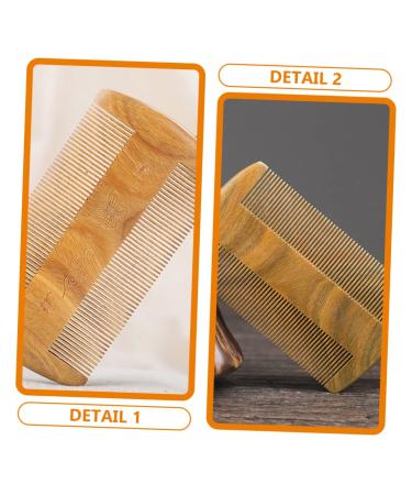 Fomiyes Green Sandalwood Beard & Fur Care Comb for Men - 2-Pack Wooden Bartkamm Travel Combs - Buy Online on GoSupps.com